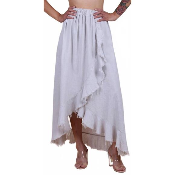 NEW GIGI MODA ventura linen skirt in beige